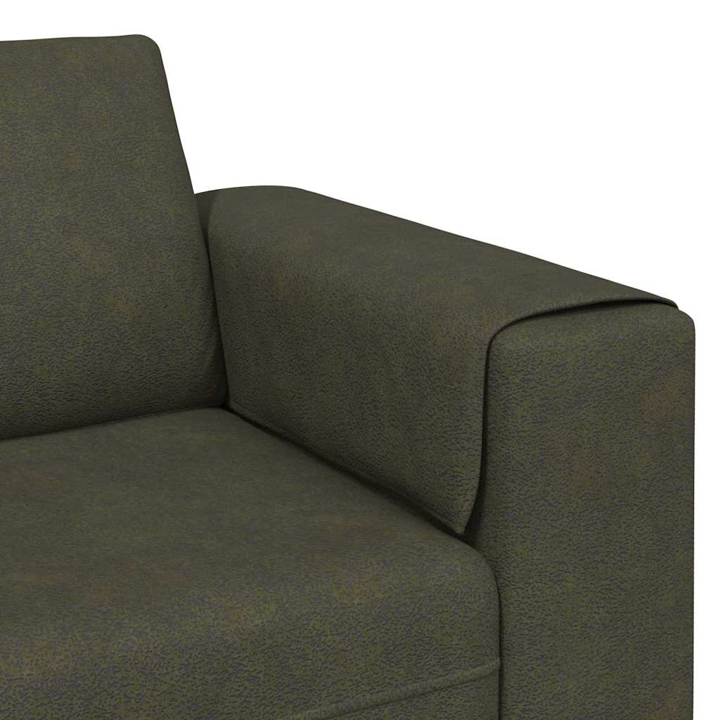 Sofa Set Armeegrün Faux Wildleder