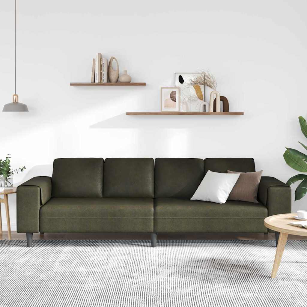 Sofa Set Armeegrün Faux Wildleder