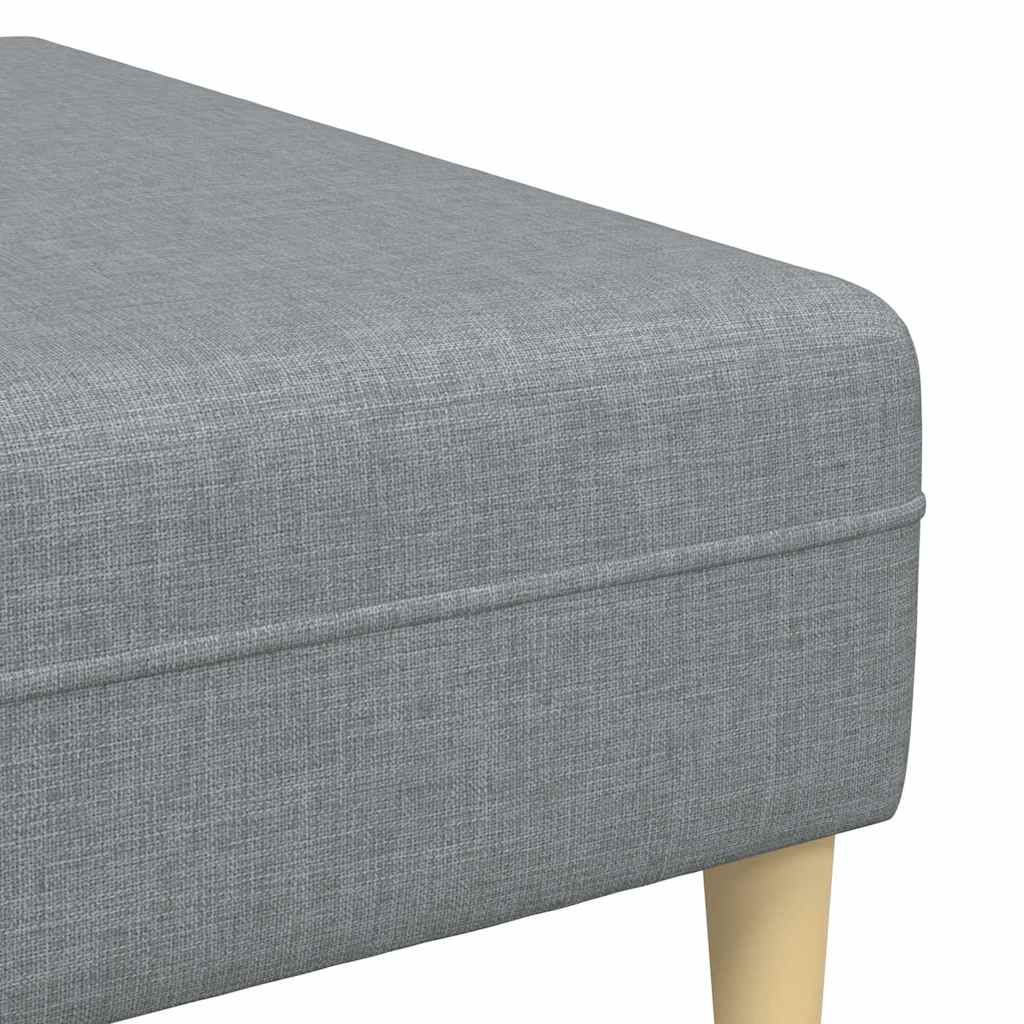 Sofa Set 3 pcs Hellgrau Stoff