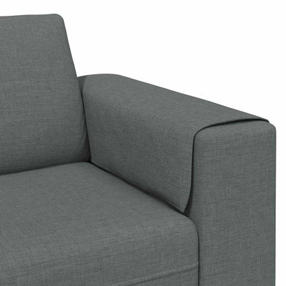 Sofa Set 3 pcs Dunkelgrau Stoff