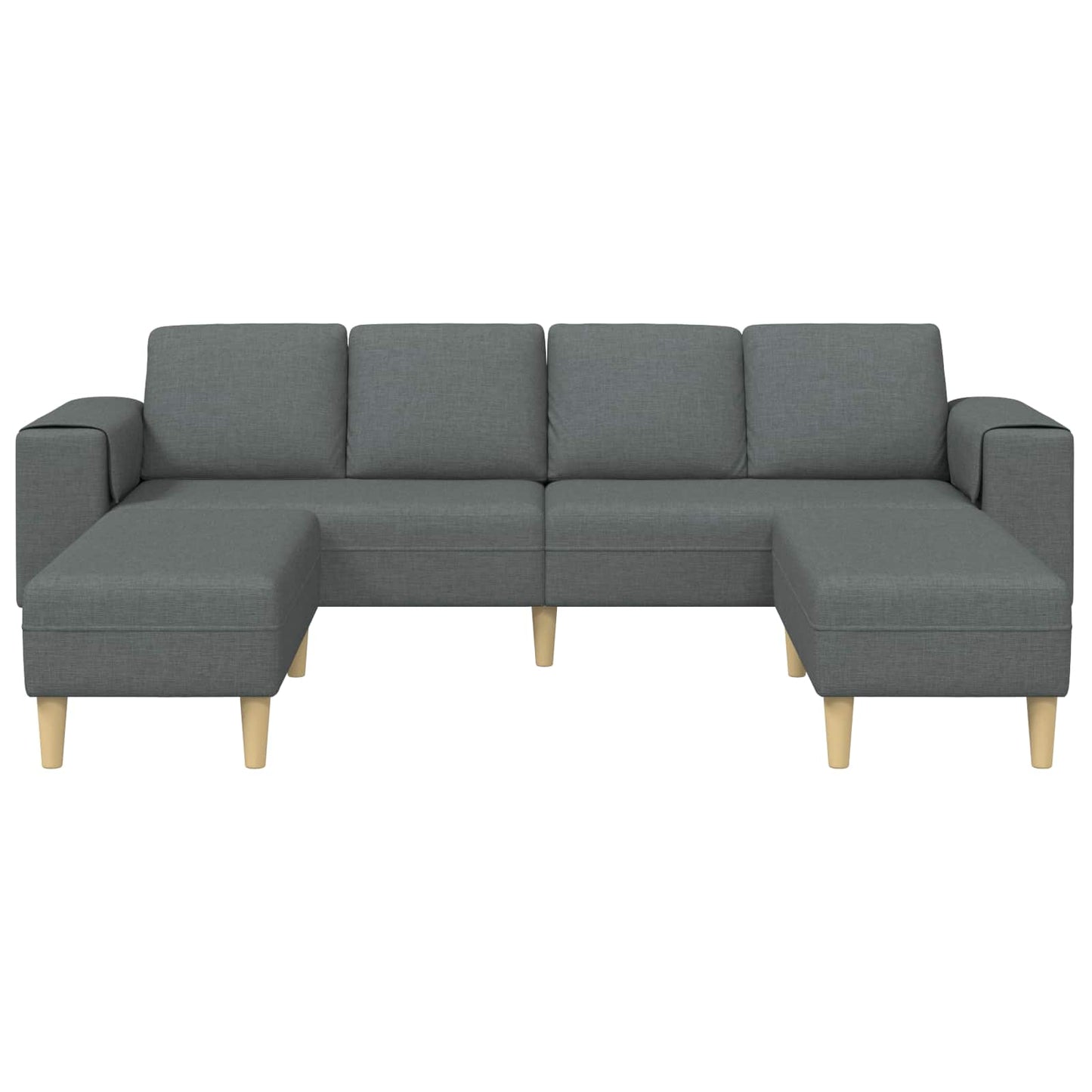 Sofa Set Dunkelgrau Stoff