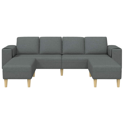 Sofa Set Dunkelgrau Stoff