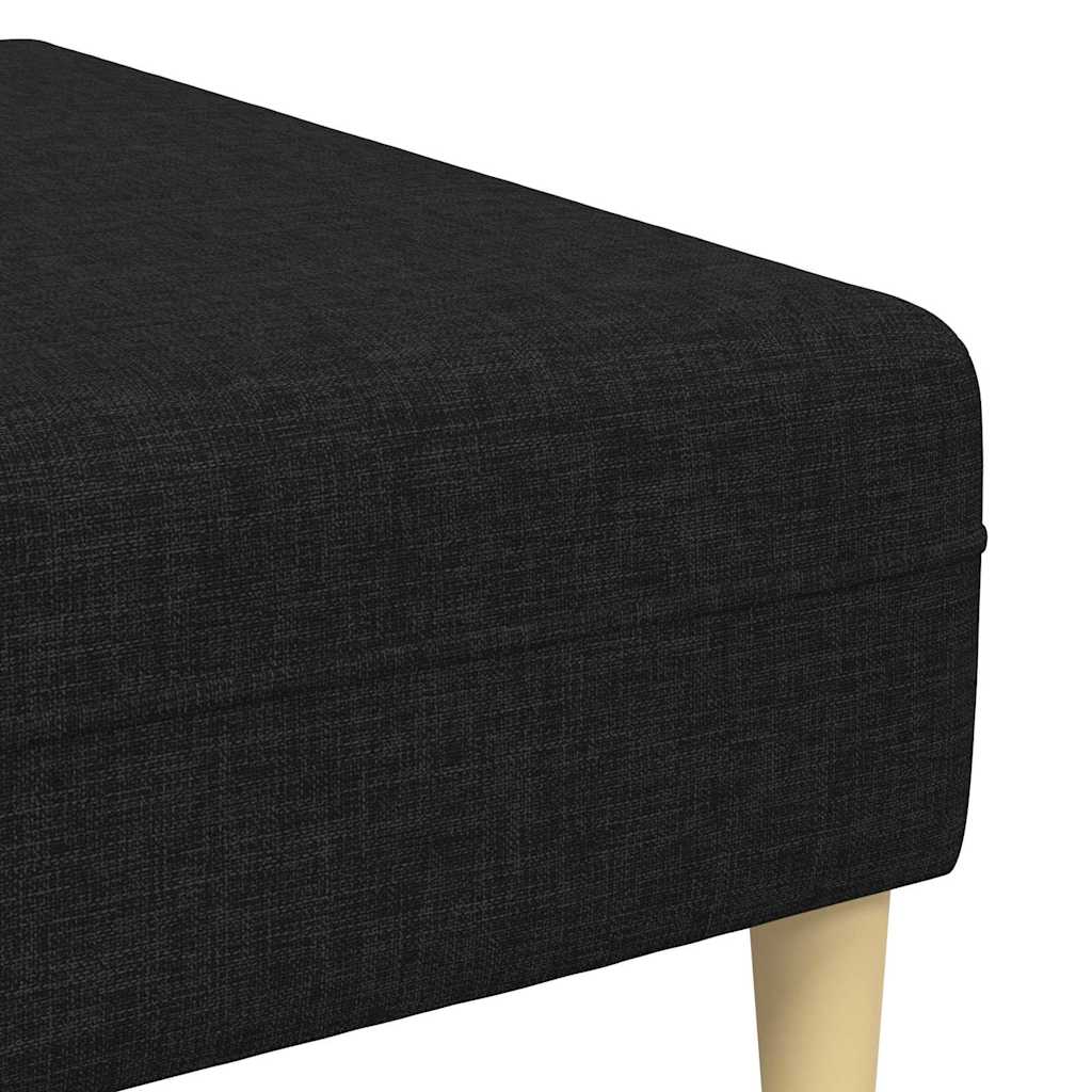 Sofa Set 3 pcs Schwarz Stoff