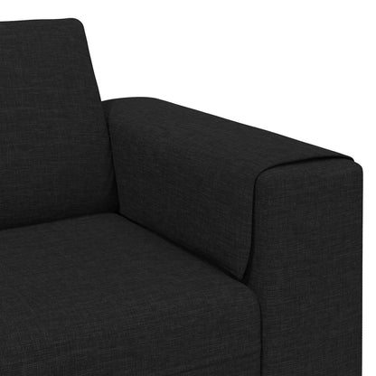 Sofa Set Schwarz Stoff
