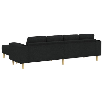 Sofa Set Schwarz Stoff