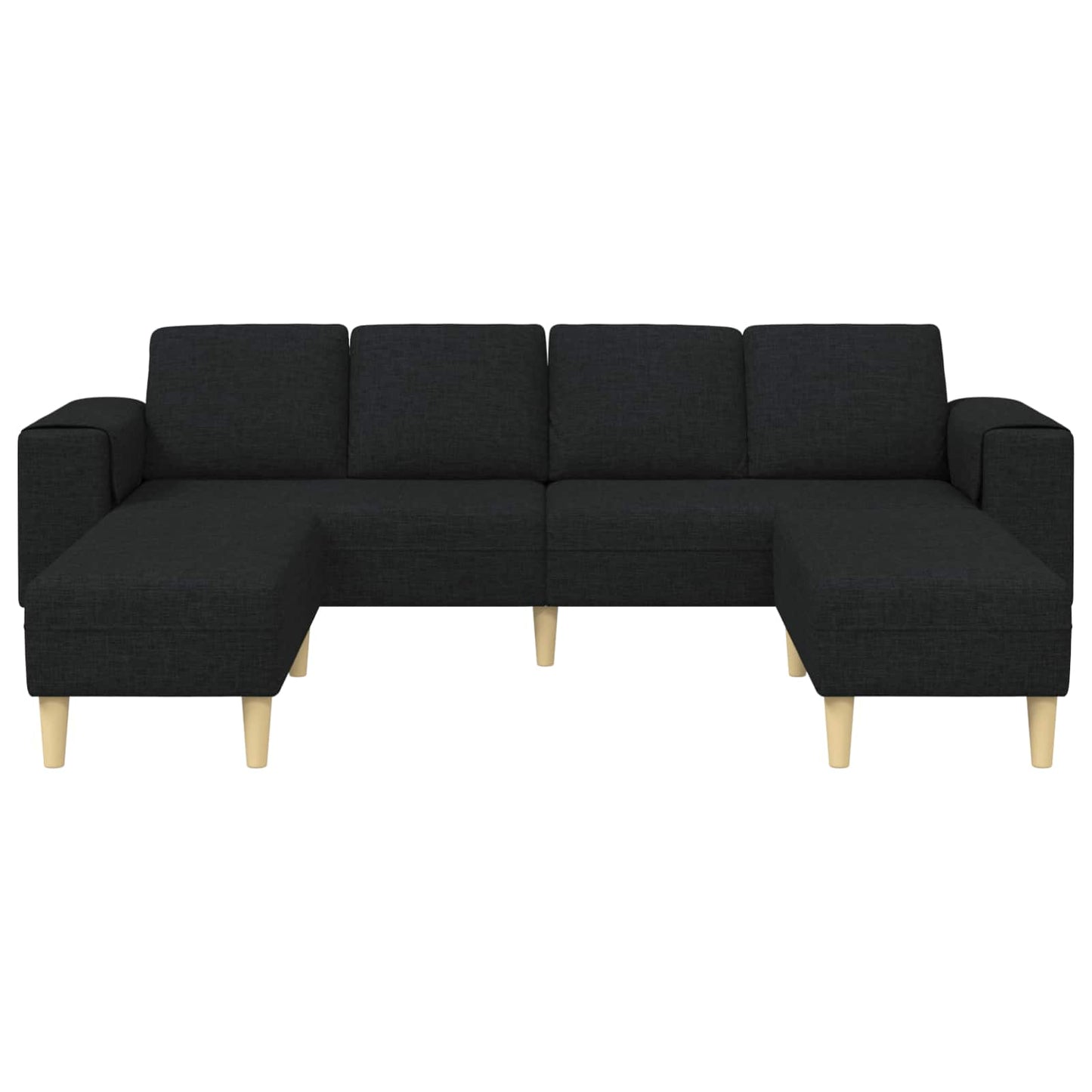 Sofa Set Schwarz Stoff