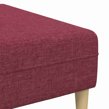 Sofa Set 3 pcs Weinrot Stoff