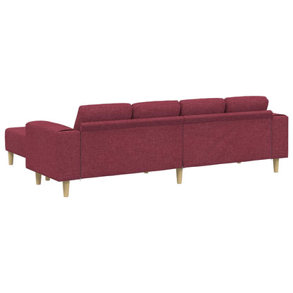 Sofa Set Weinrot Stoff