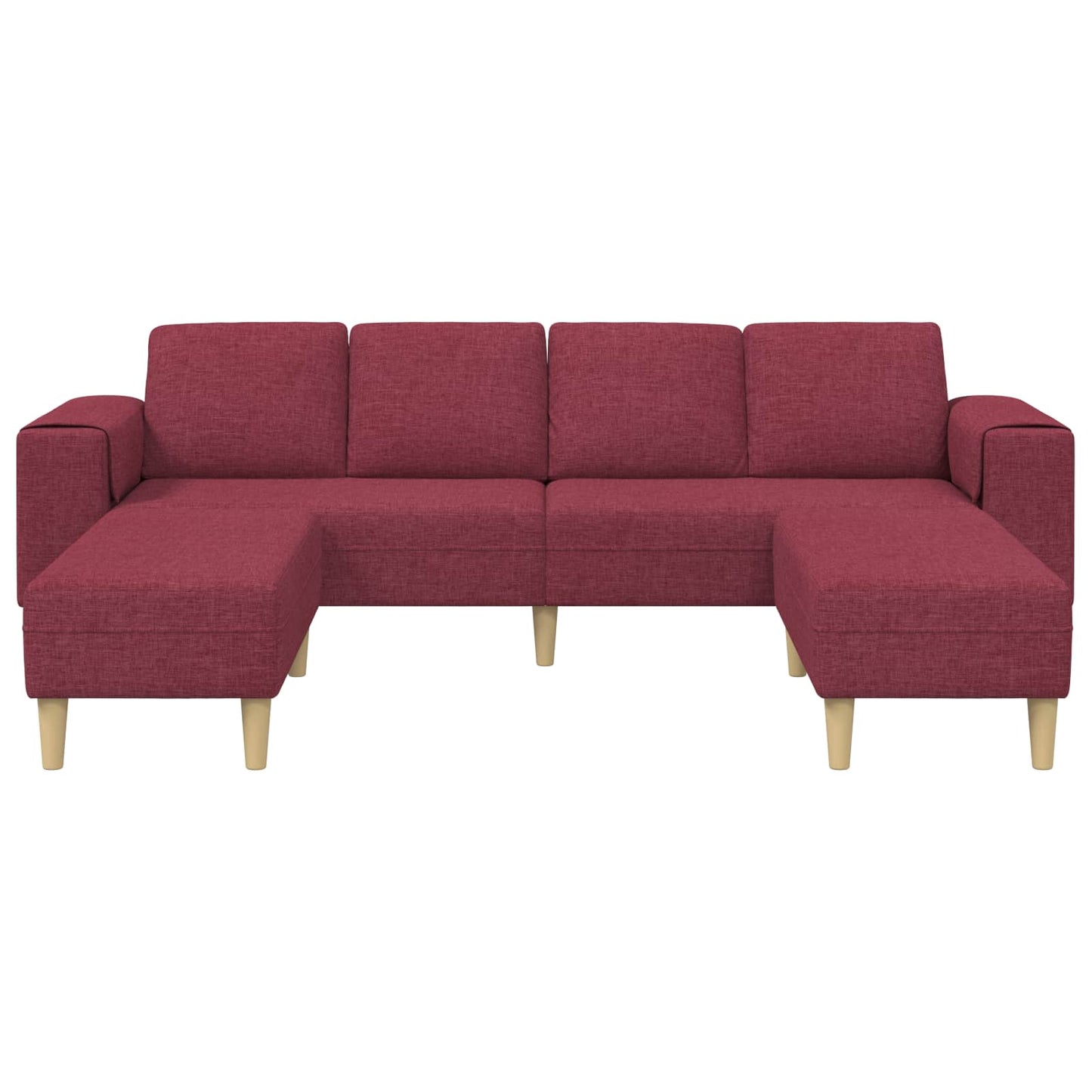 Sofa Set Weinrot Stoff