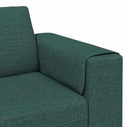 Sofa Set 3 pcs Dunkelgrün Stoff