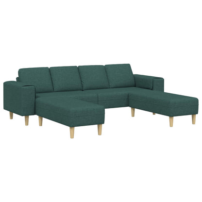 Sofa Set Dunkelgrün Stoff