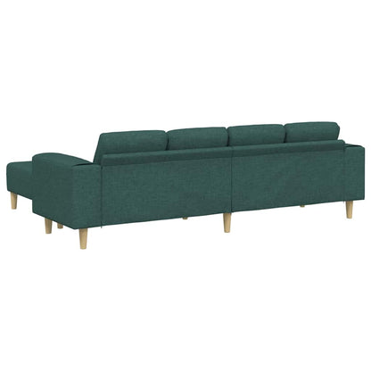Sofa Set 3 pcs Dunkelgrün Stoff