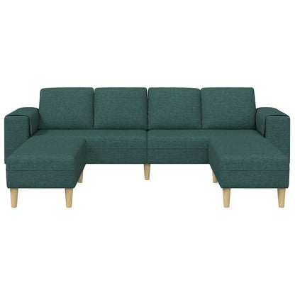 Sofa Set Dunkelgrün Stoff