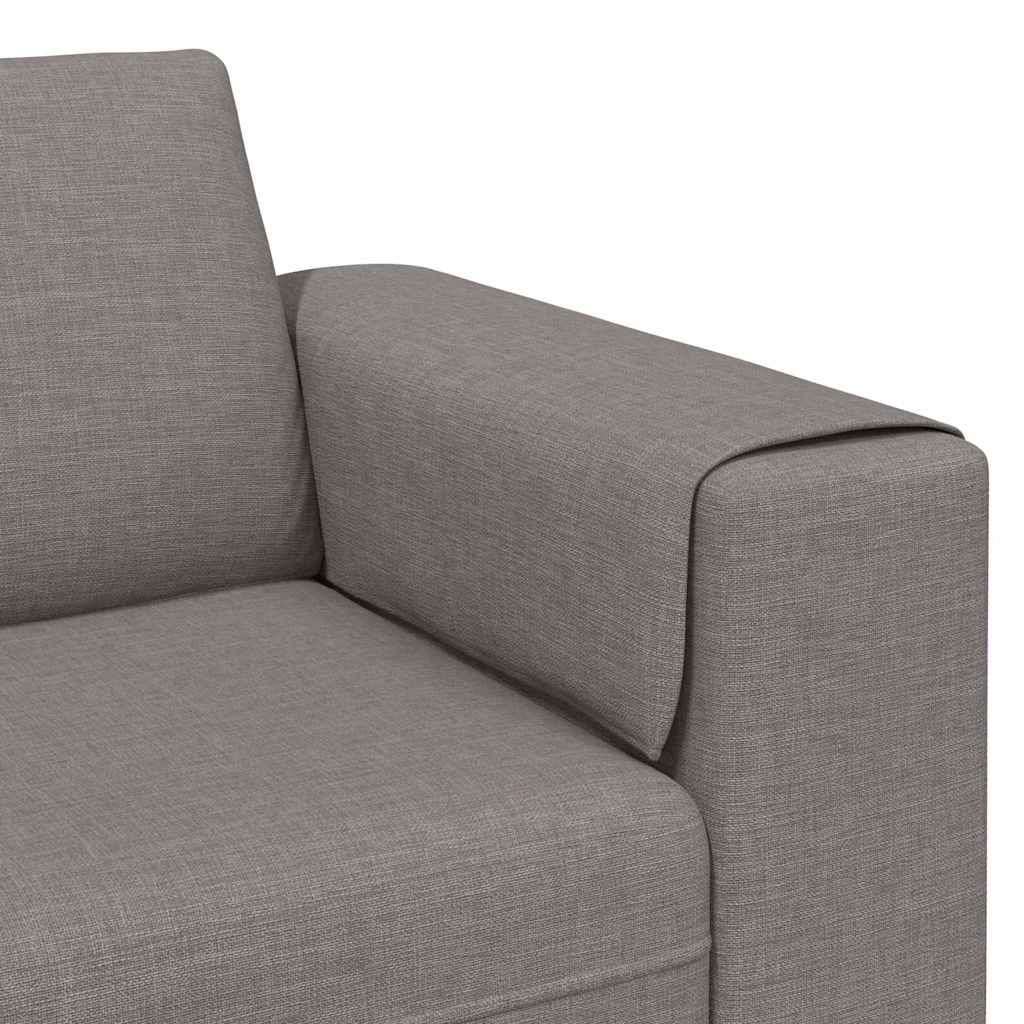 Sofa Set 3 pcs Taupe Stoff