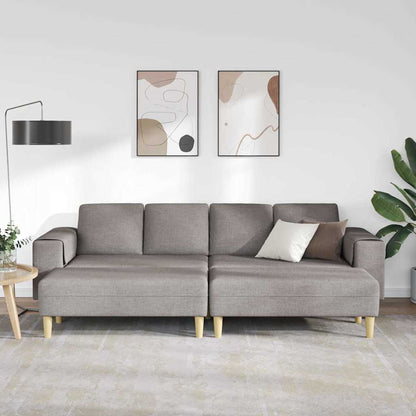 Sofa Set 3 pcs Taupe Stoff