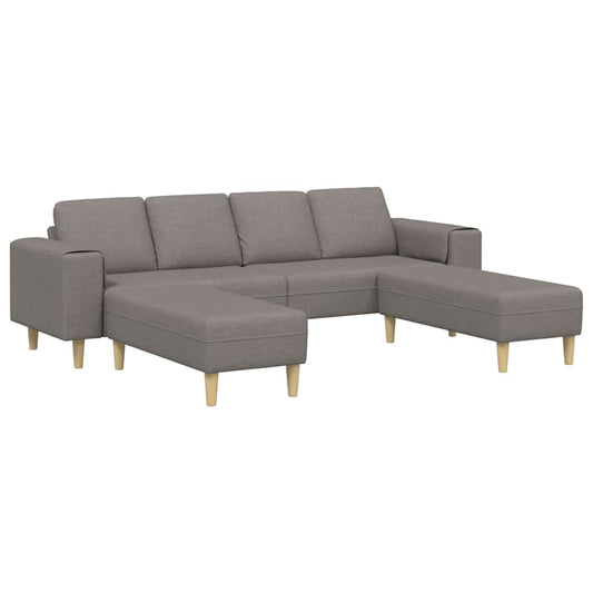 Sofa Set 3 pcs Taupe Stoff
