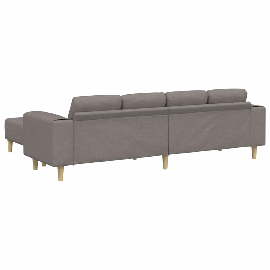 Sofa Set 3 pcs Taupe Stoff