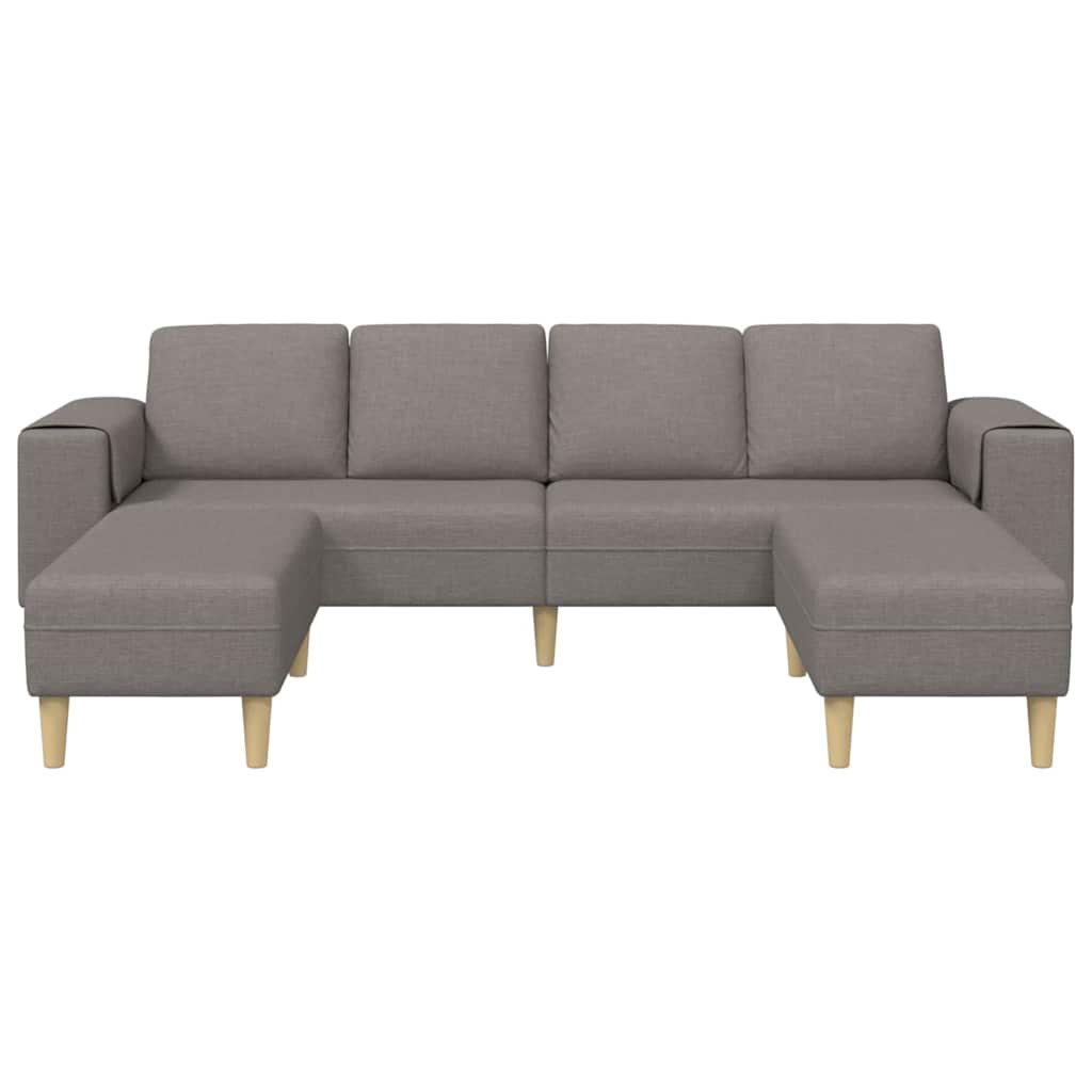 Sofa Set 3 pcs Taupe Stoff
