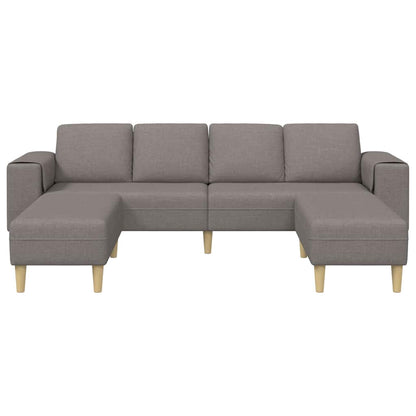 Sofa Set 3 pcs Taupe Stoff
