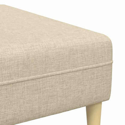 Sofa Set 3 pcs Creme Stoff