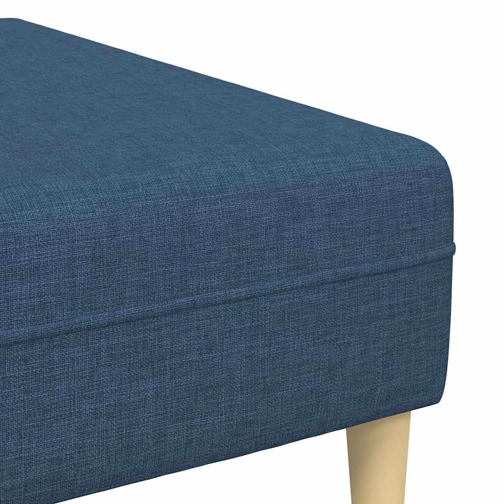 Sofa Set 3 pcs Blau Stoff