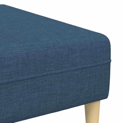 Sofa Set 3 pcs Blau Stoff