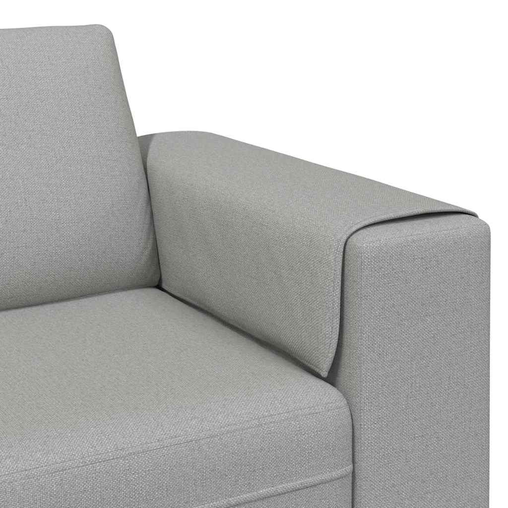 Sofa Set 3 pcs Wolken-Grau Stoff