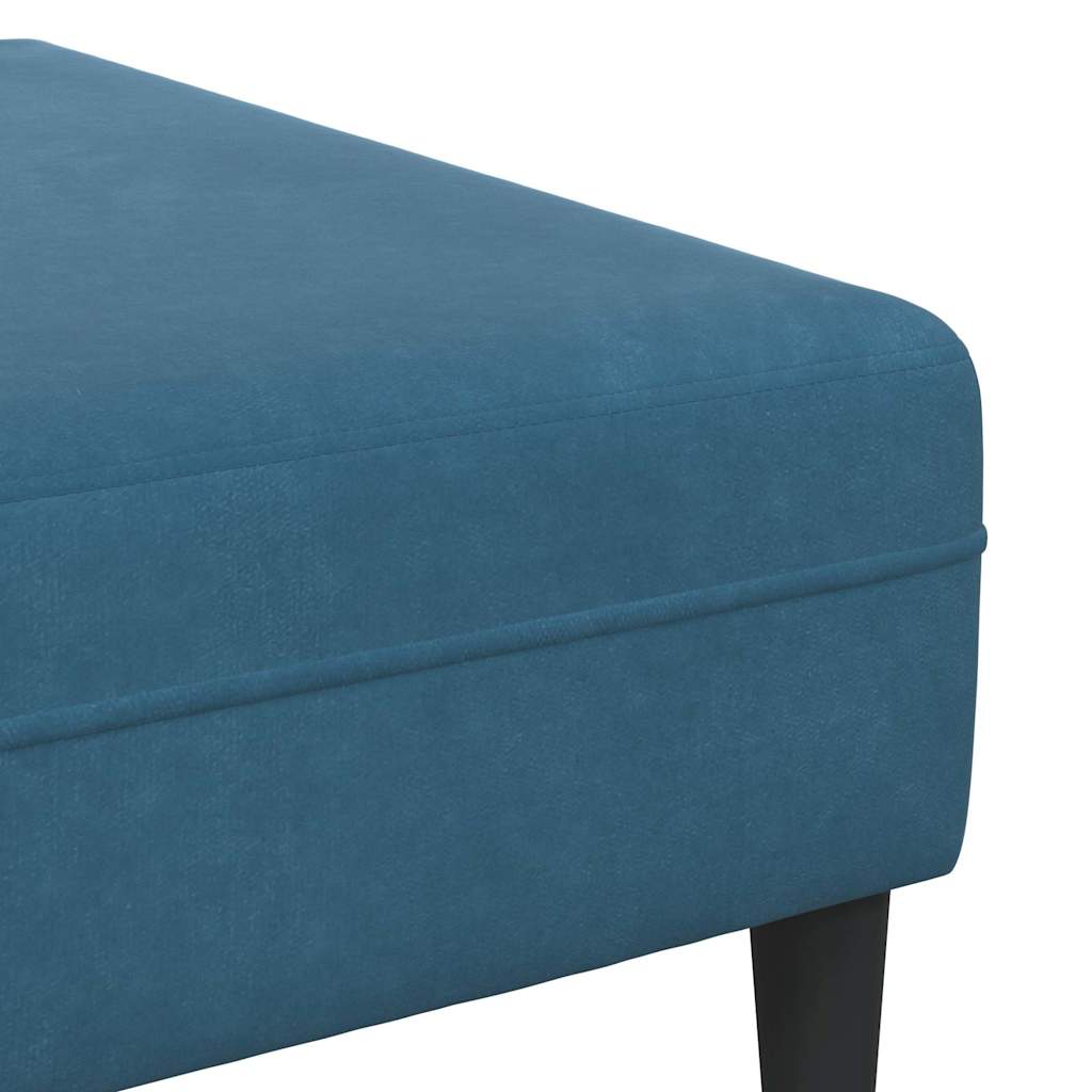 Sofa Set 3 pcs Blau Samt