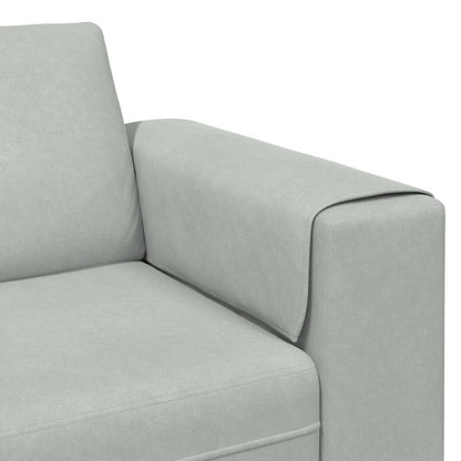 Sofa Set 3 pcs Hellgrau Samt