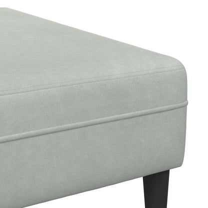 Sofa Set 3 pcs Hellgrau Samt