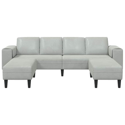 Sofa Set Hellgrau Samt