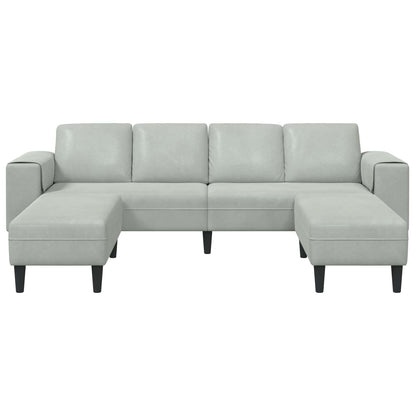 Sofa Set Hellgrau Samt