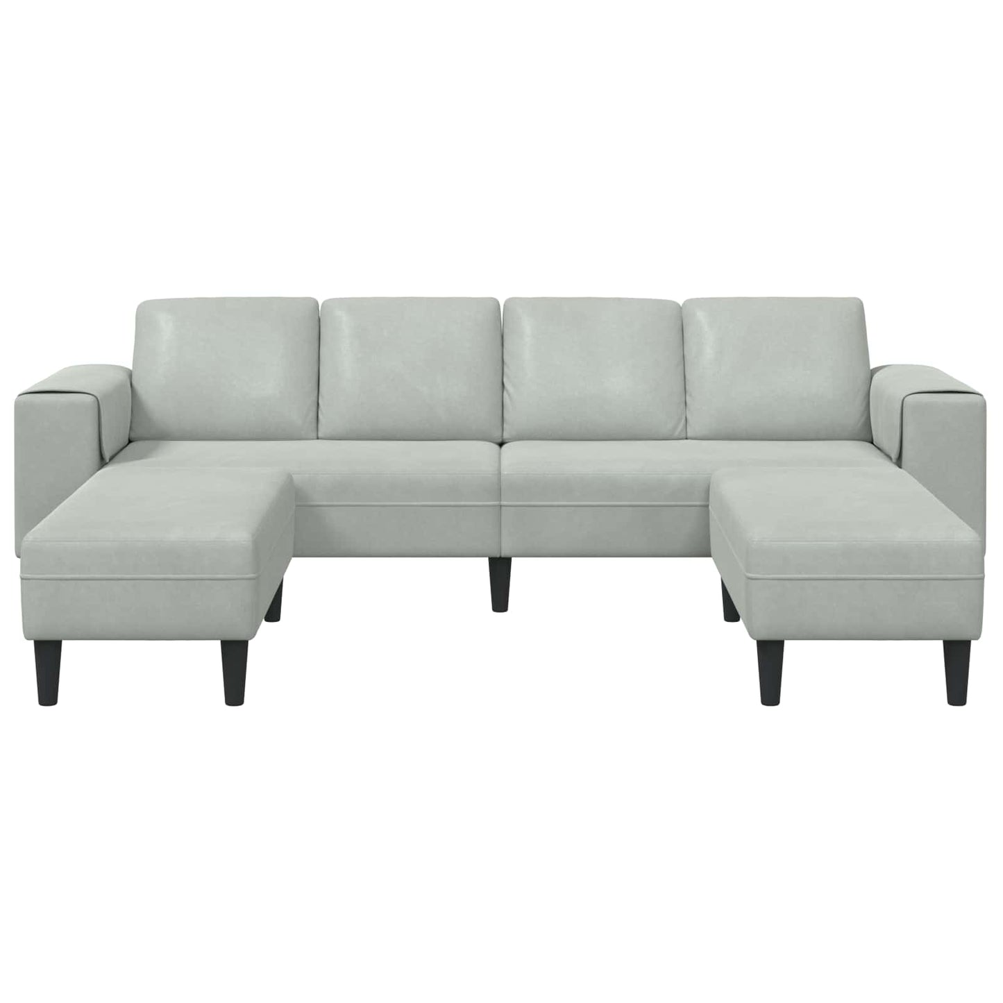 Sofa Set Hellgrau Samt
