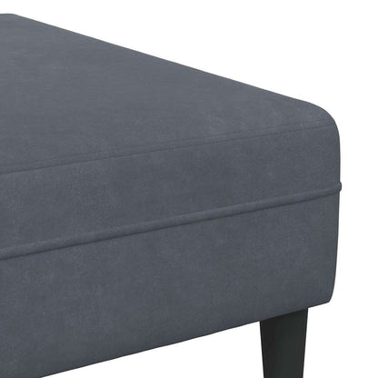 Sofa Set 3 pcs Dunkelgrau Samt