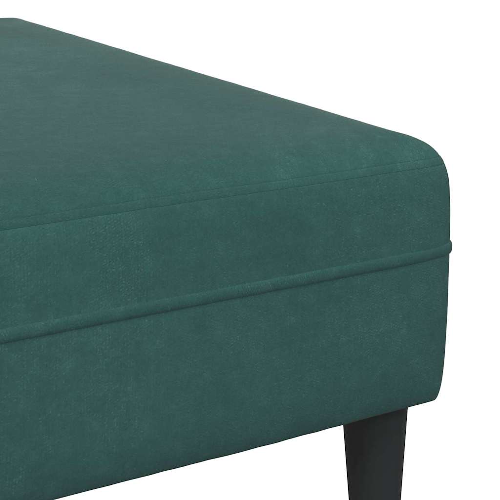 Sofa Set 3 pcs Dunkelgrün Samt