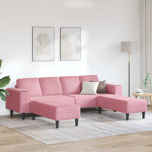 Sofa Set 3 pcs Rosa Samt