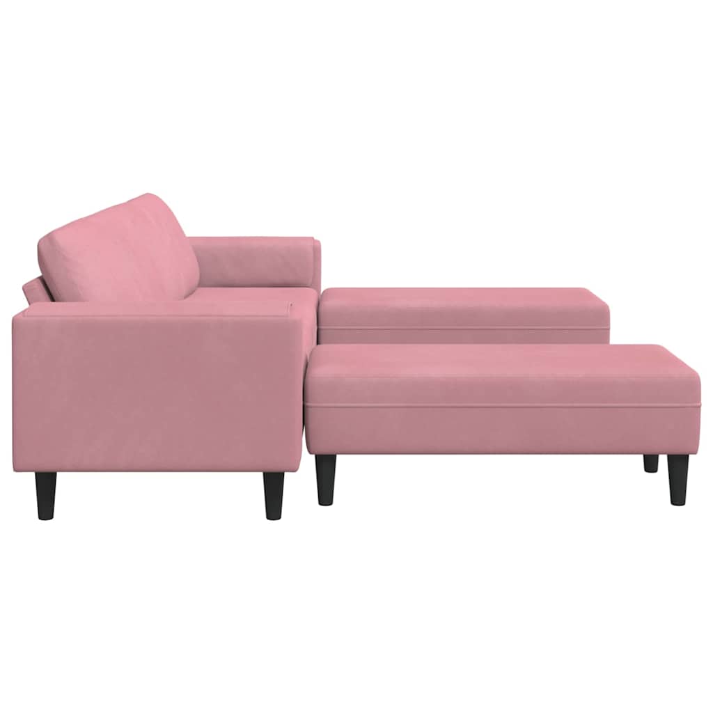 Sofa Set 3 pcs Rosa Samt