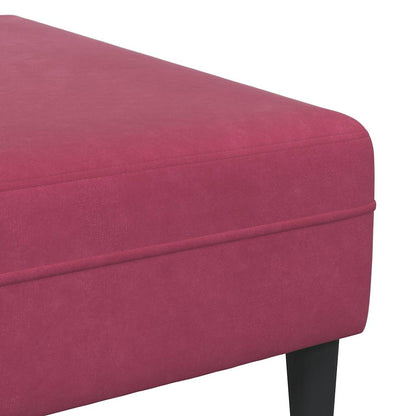 Sofa Set 3 pcs Weinrot Samt