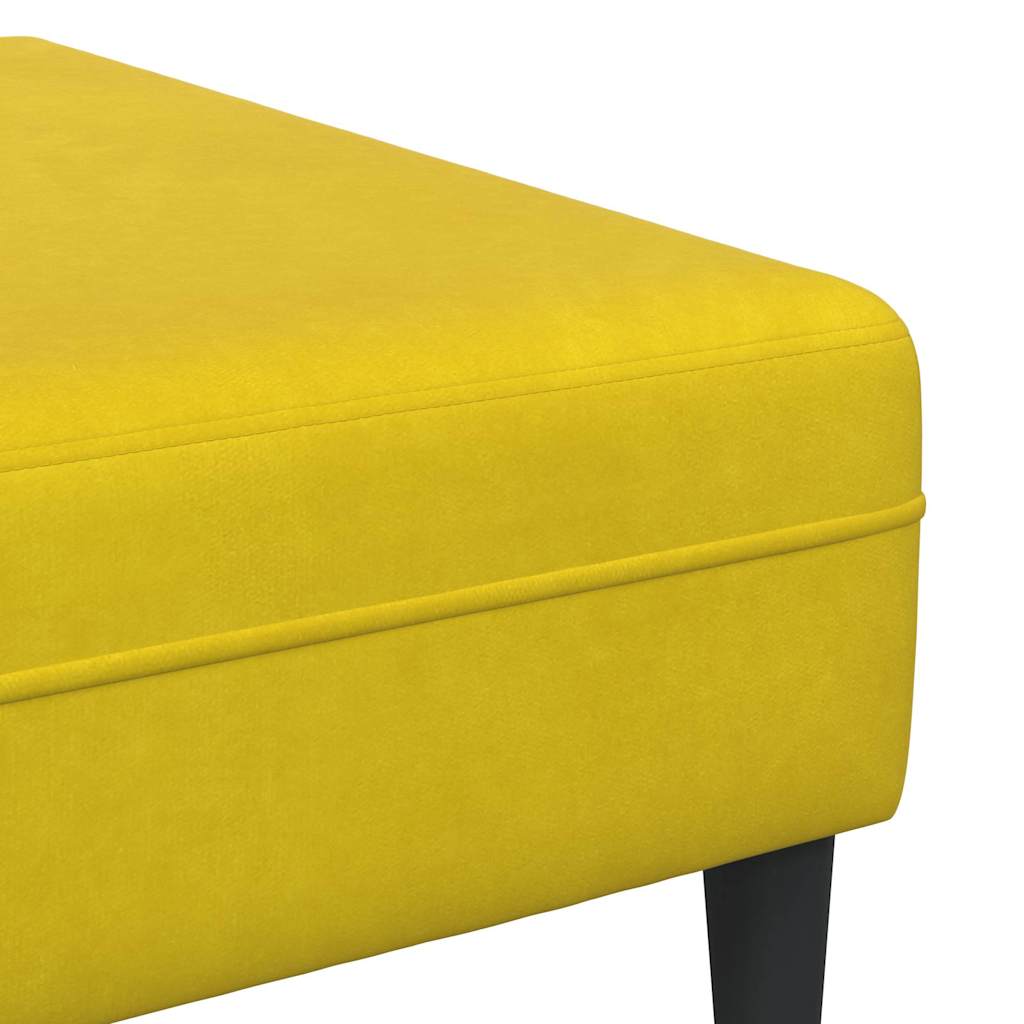 Sofa Set 3 pcs Gelb Samt