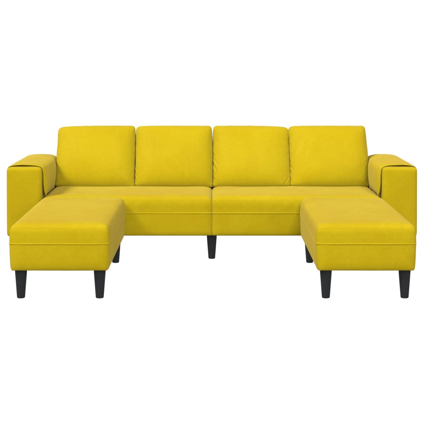 Sofa Set Gelb Samt
