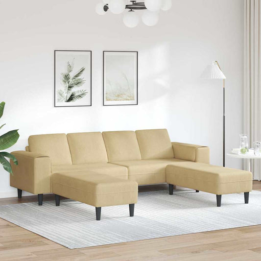 Stoffsofa mit Kissen Grau Grün Cordstoff