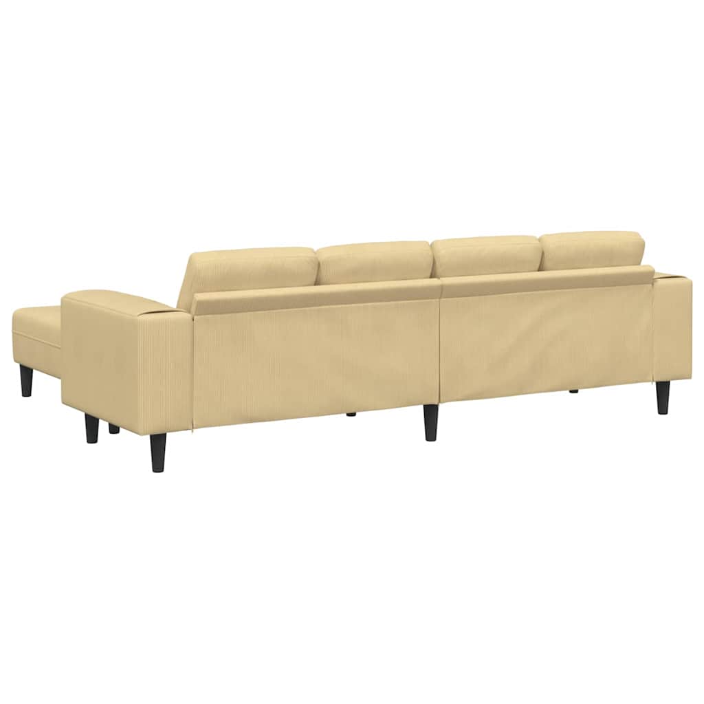 Stoffsofa mit Kissen Grau Grün Cordstoff