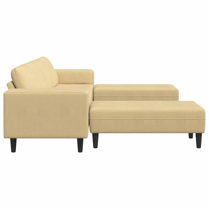 Stoffsofa mit Kissen Grau Grün Cordstoff