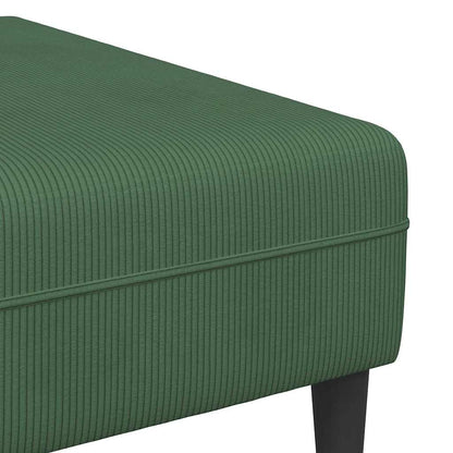 Stoffsofa mit Kissen Dunkelgrün Cordstoff
