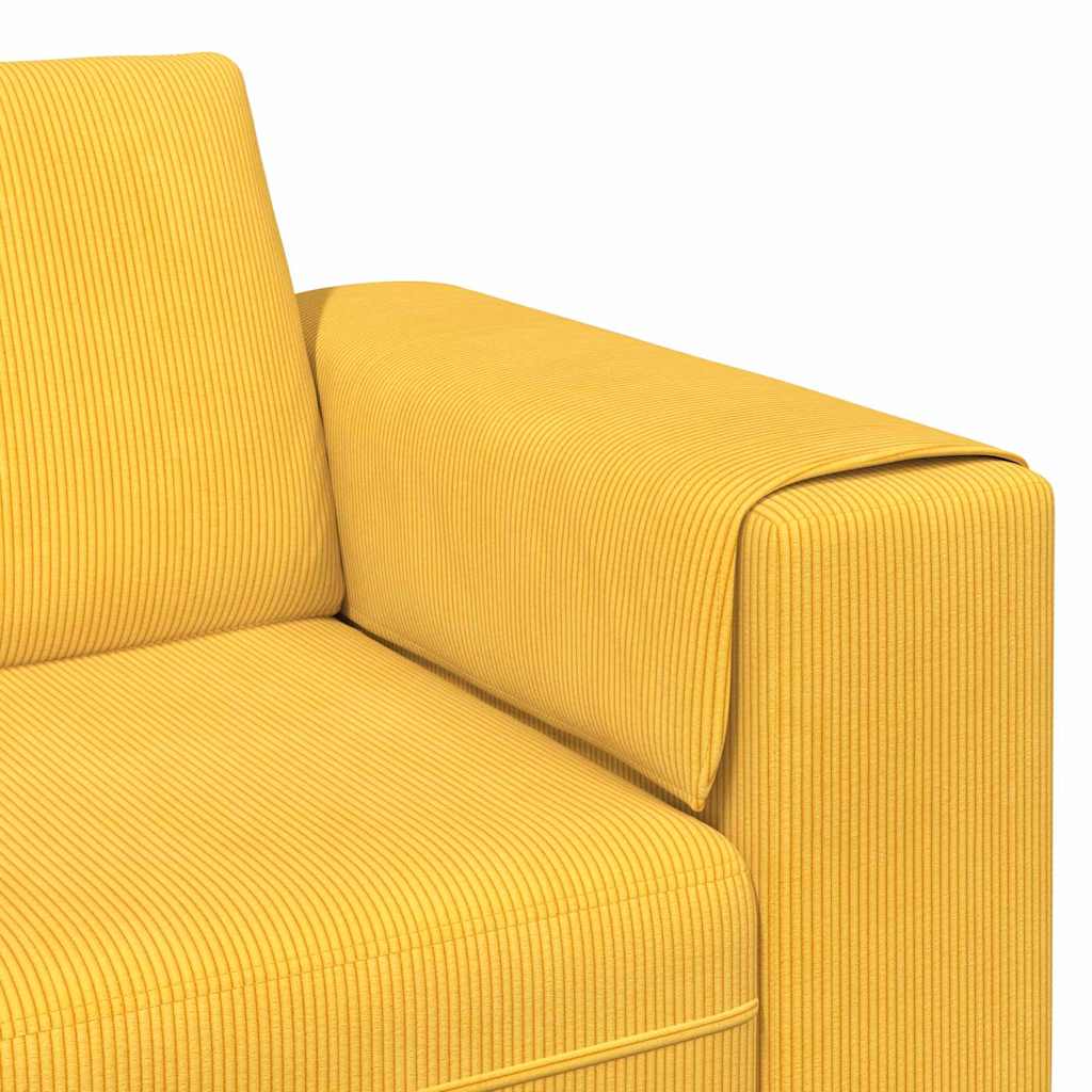Stoffsofa Helles Gelb Cordstoff