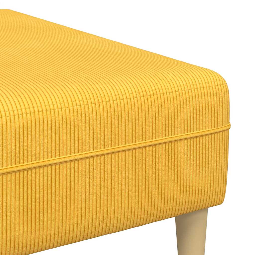 Stoffsofa Helles Gelb Cordstoff