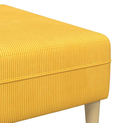 Stoffsofa Helles Gelb Cordstoff
