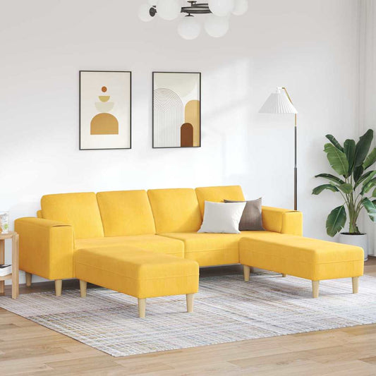 Stoffsofa Helles Gelb Cordstoff
