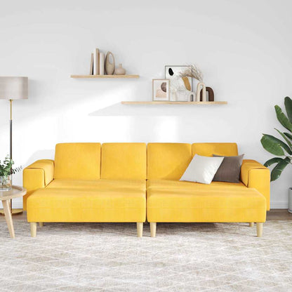 Stoffsofa Helles Gelb Cordstoff