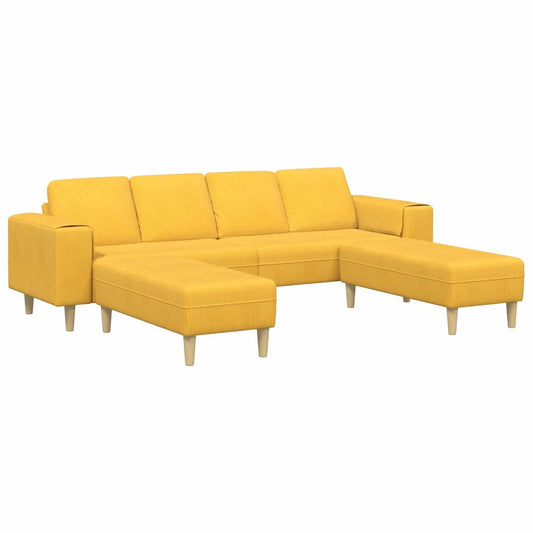 Stoffsofa Helles Gelb Cordstoff
